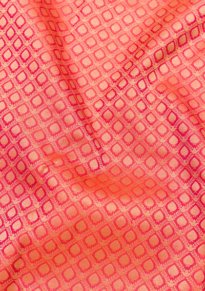 Orange Zariwork Pure Silk Saree-Koskii