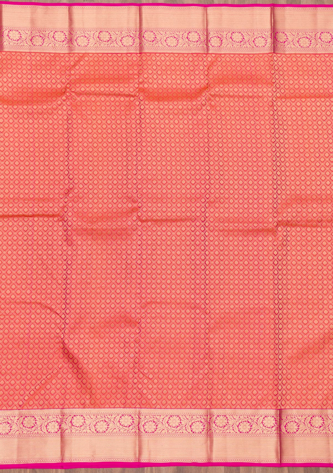 Orange Zariwork Pure Silk Saree-Koskii