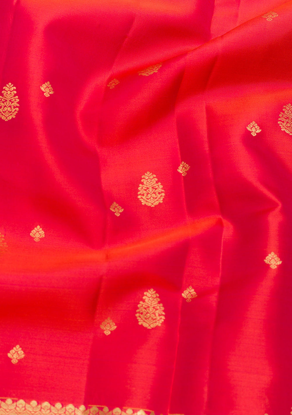 Orange Zariwork Pure Silk Saree-Koskii