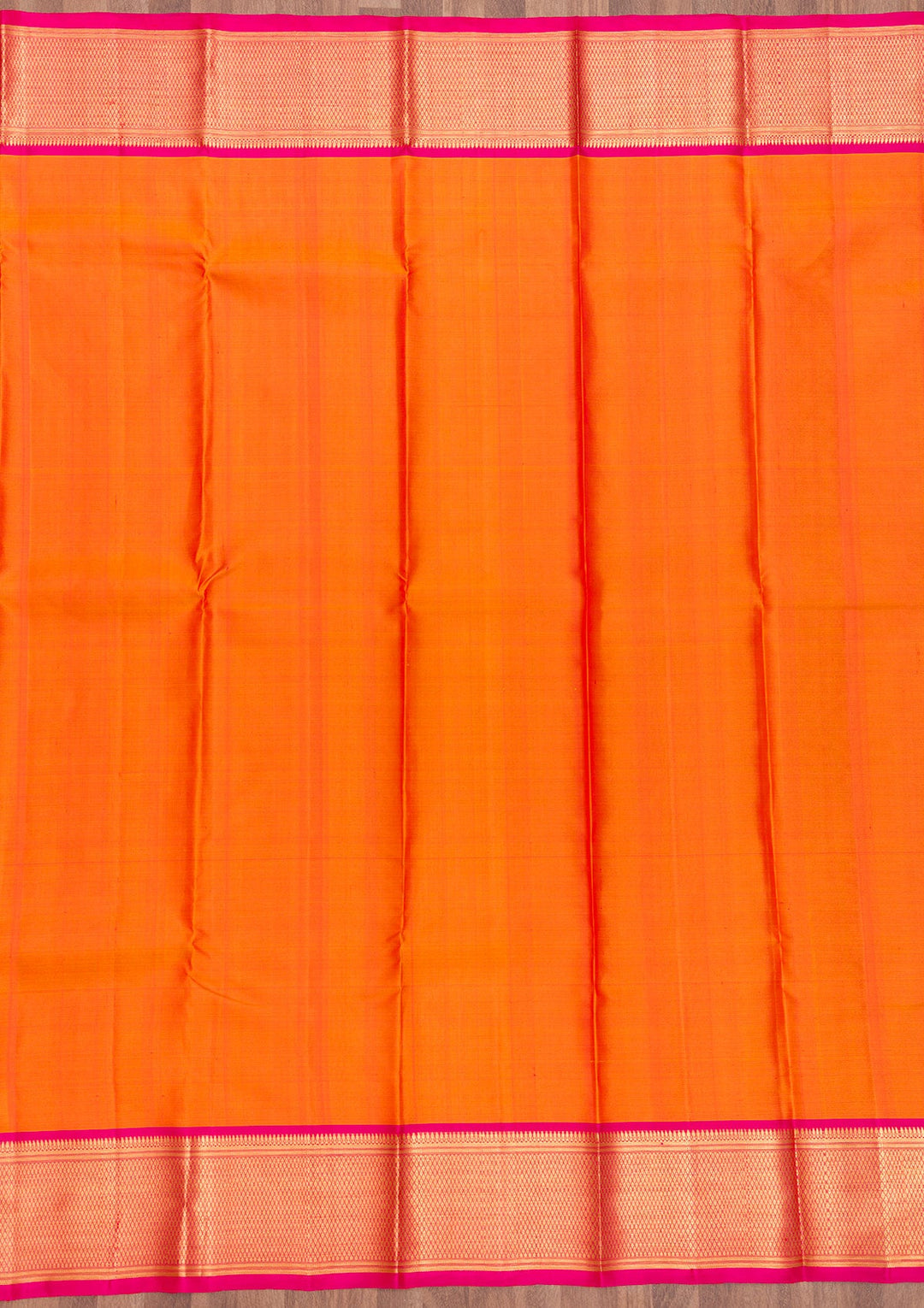 Orange Zariwork Pure Silk Saree-Koskii