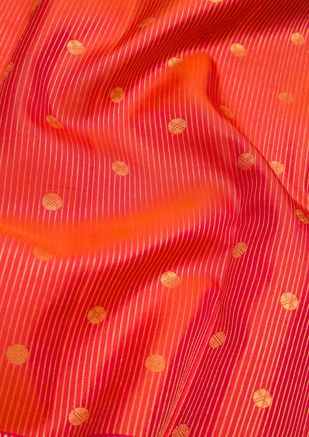 Orange Zariwork Pure Silk Saree-Koskii