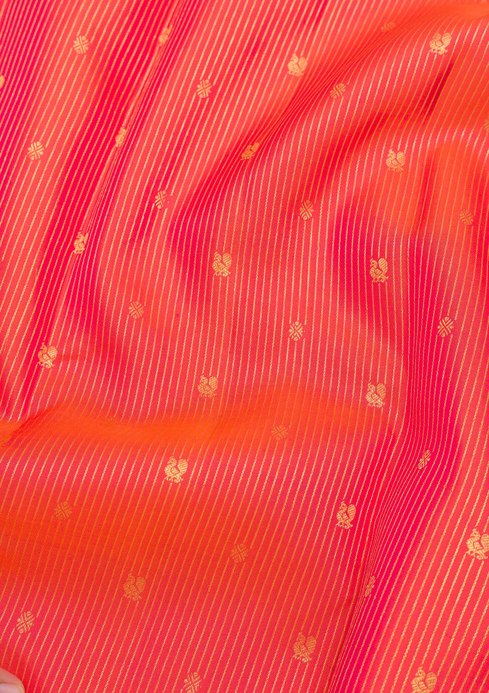 Orange Zariwork Pure Silk Saree-Koskii