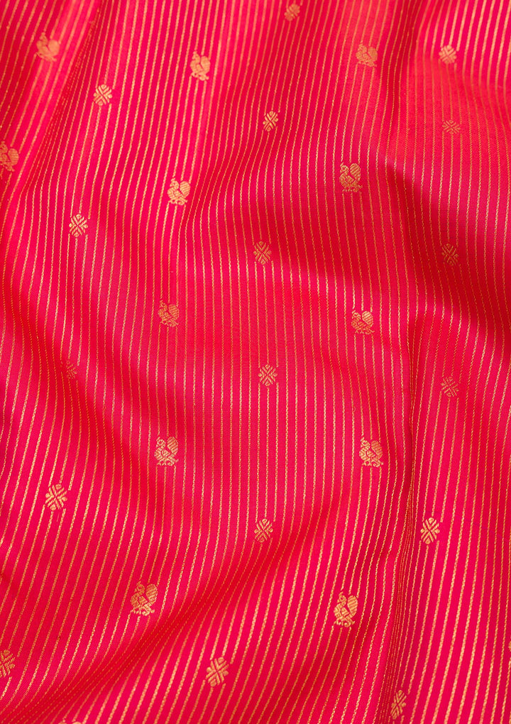 Orange Zariwork Pure Silk Saree-Koskii
