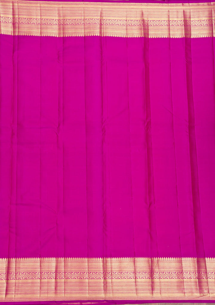 Orange Zariwork Pure Silk Saree-Koskii