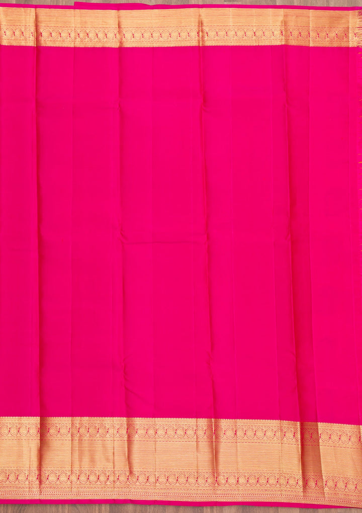 Orange Zariwork Pure Silk Saree-Koskii