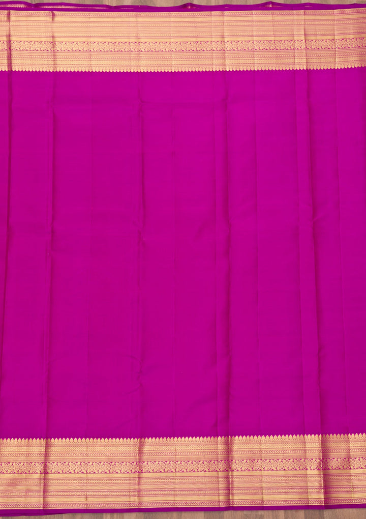 Orange Zariwork Pure Silk Saree-Koskii