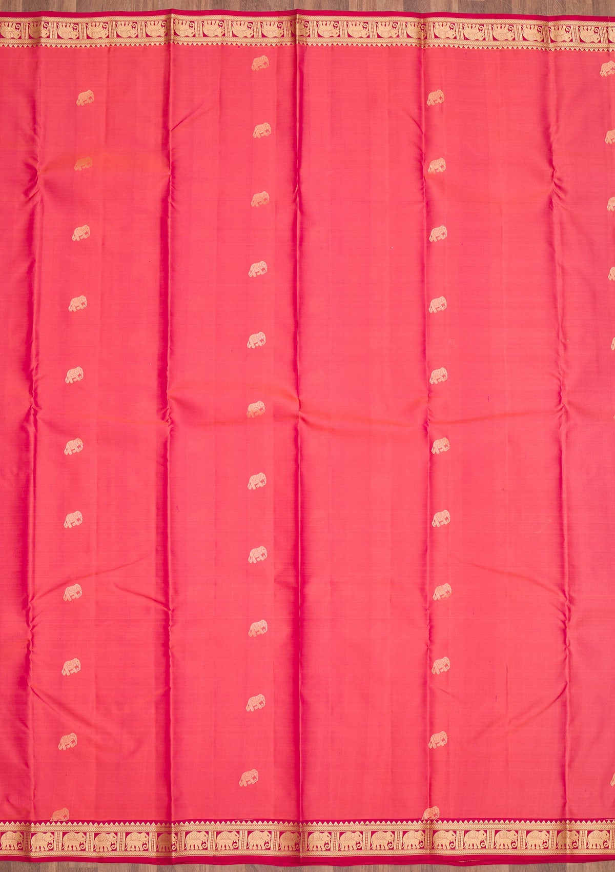 Orange Zariwork Pure Silk Saree-Koskii