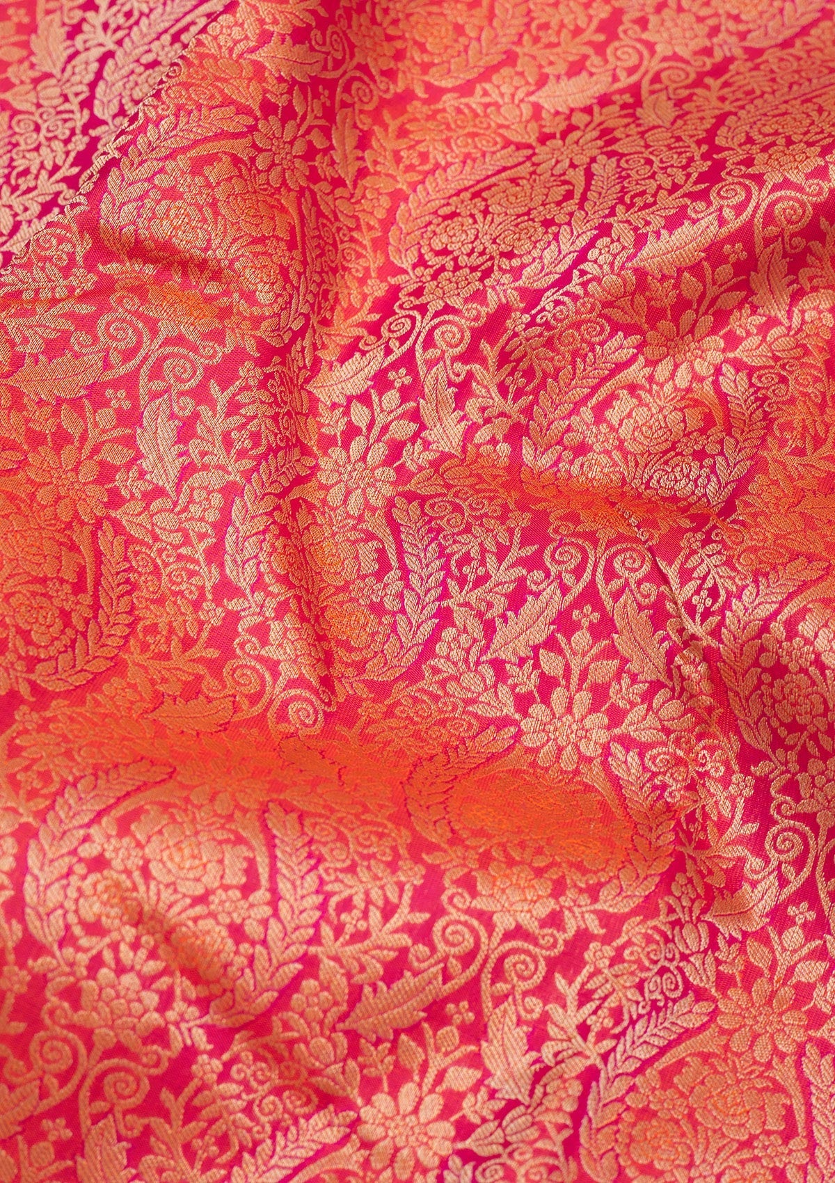 Orange Zariwork Pure Silk Saree