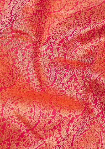 Orange Zariwork Pure Silk Saree