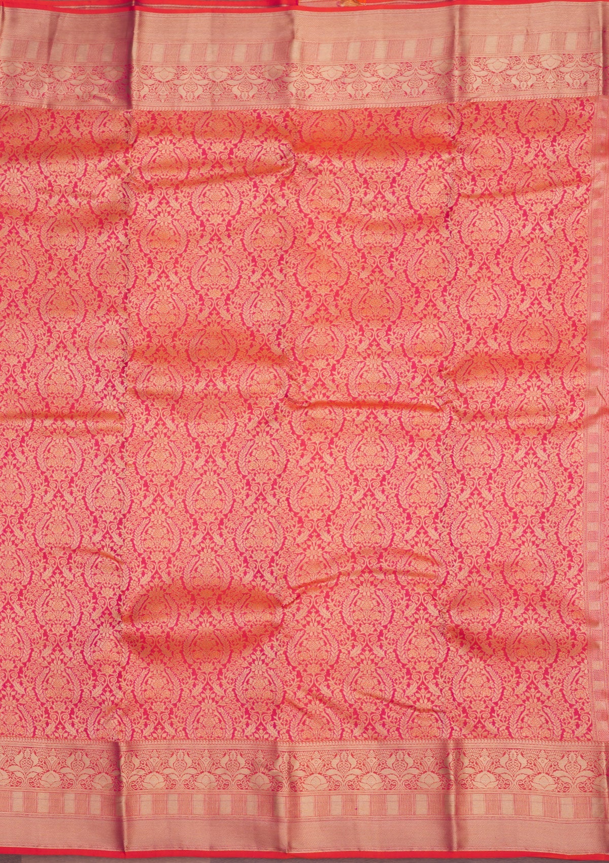 Orange Zariwork Pure Silk Saree