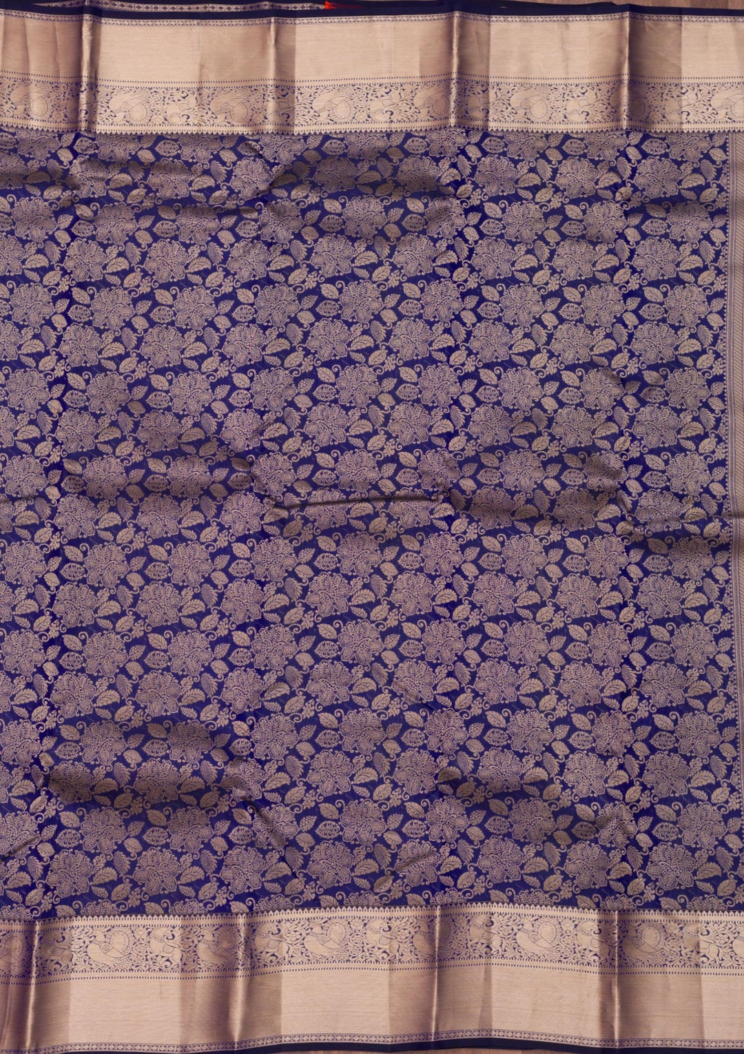 Royal Blue Zariwork Pure Silk Saree-Koskii