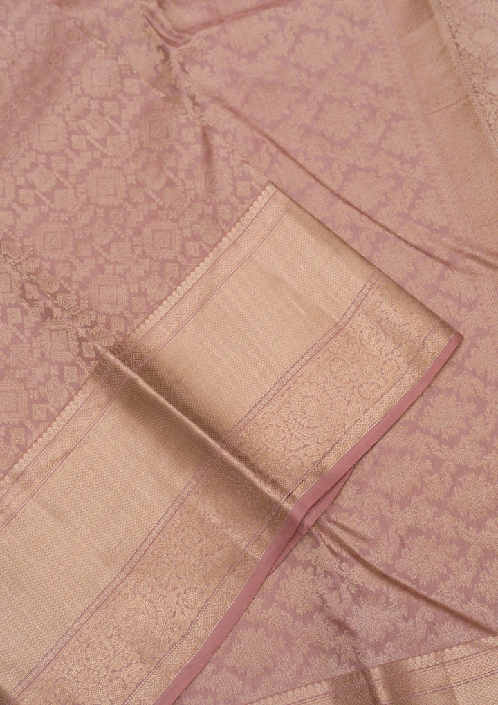 Orange Zariwork Pure Silk Saree-Koskii