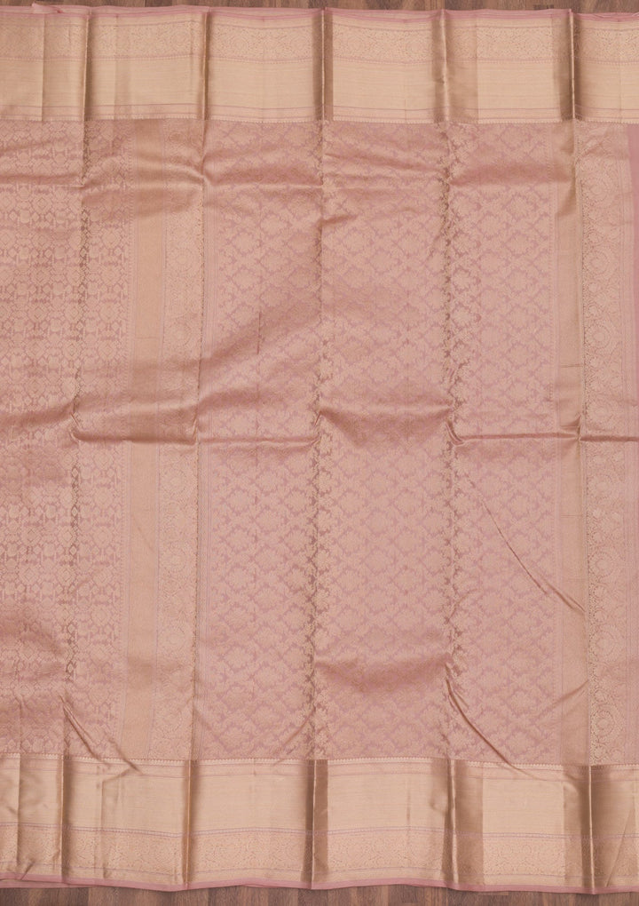 Orange Zariwork Pure Silk Saree-Koskii