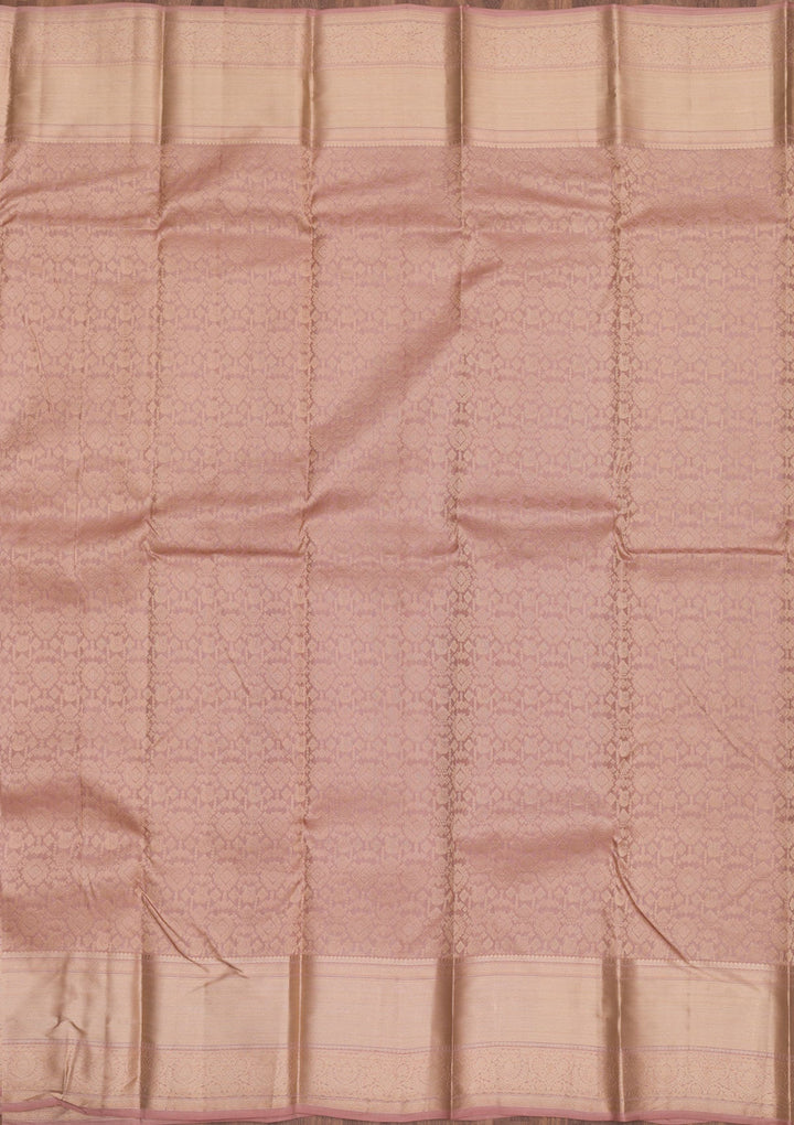 Orange Zariwork Pure Silk Saree-Koskii