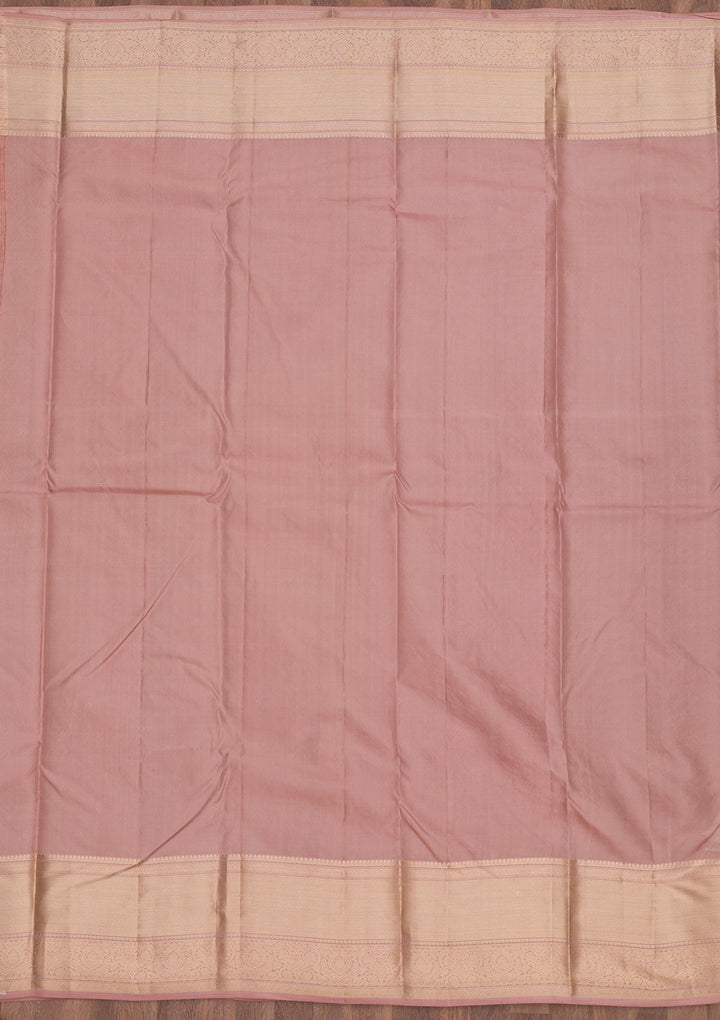 Orange Zariwork Pure Silk Saree-Koskii