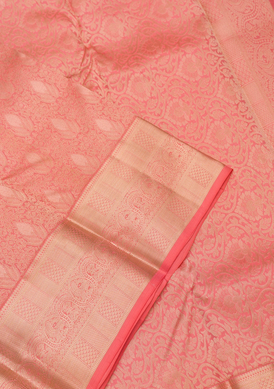 Orange Zariwork Pure Silk Saree-Koskii