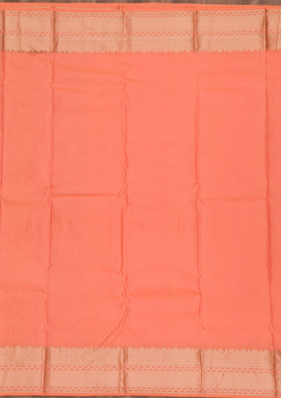 Orange Zariwork Pure Silk Saree-Koskii