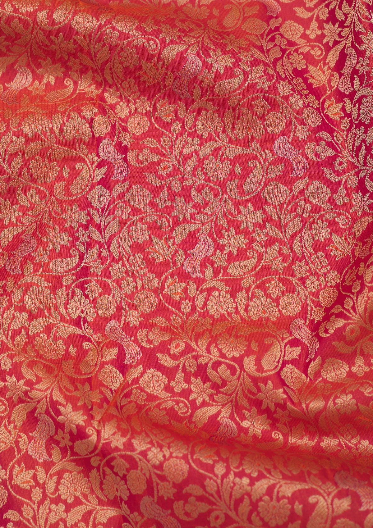 Orange Zariwork Pure Silk Saree-Koskii