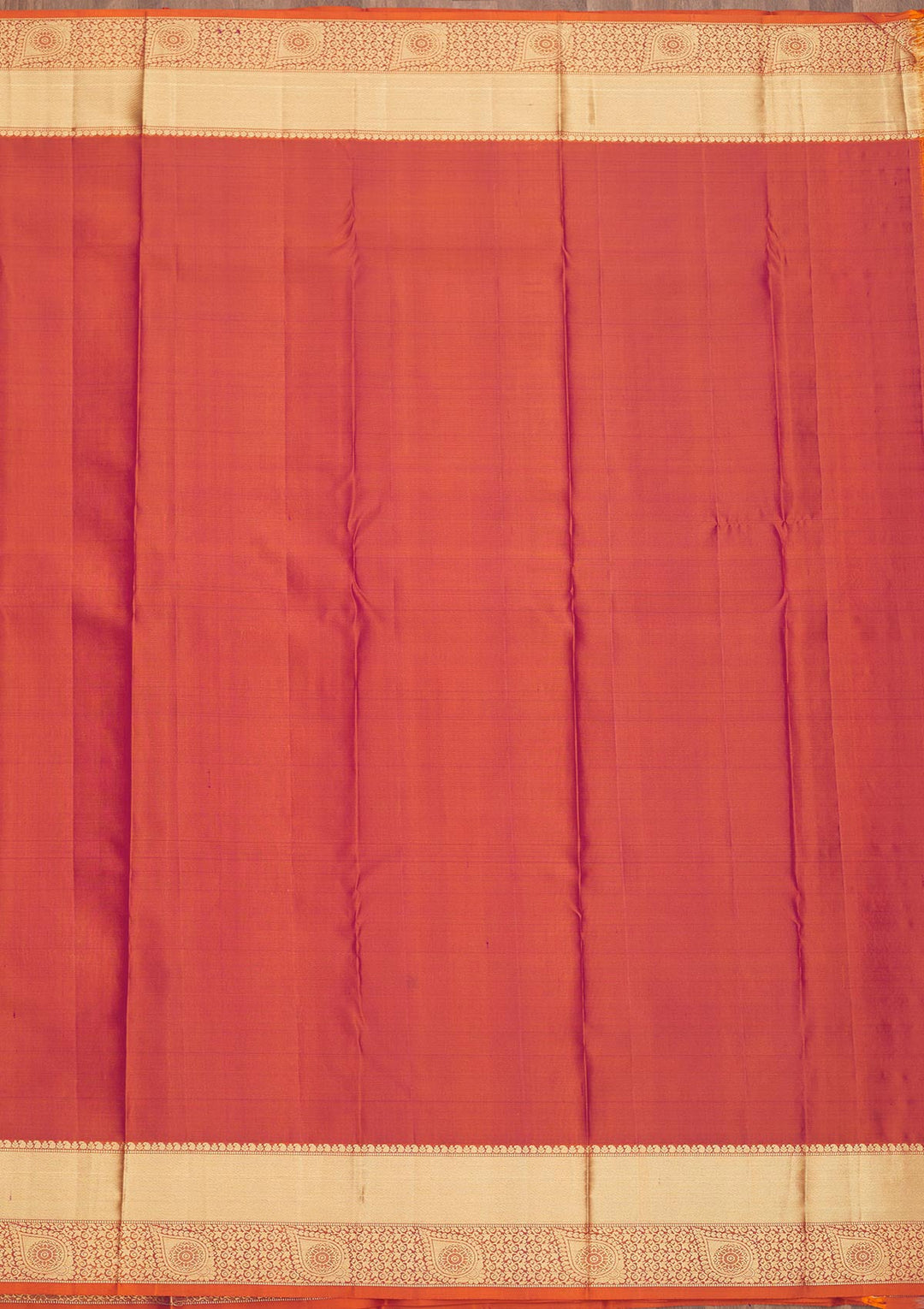 Orange Zariwork Pure Silk Saree-Koskii