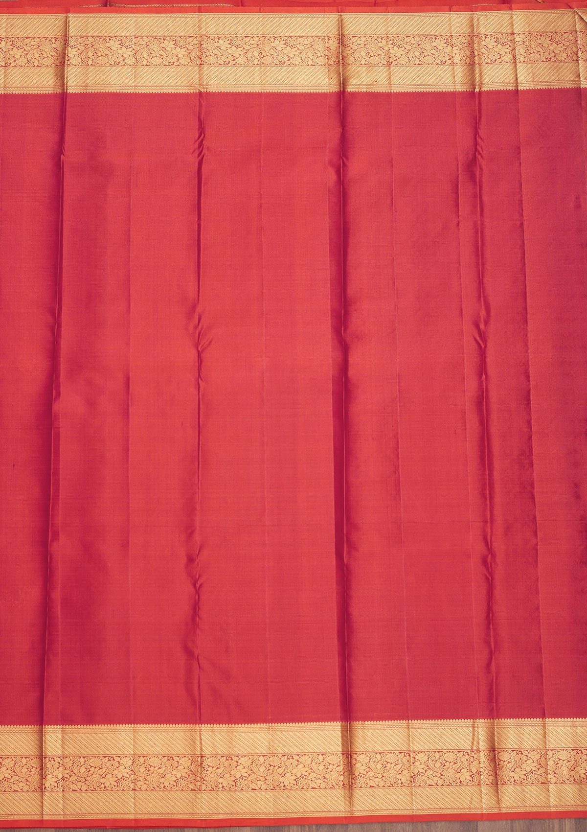 Orange Zariwork Pure Silk Saree-Koskii