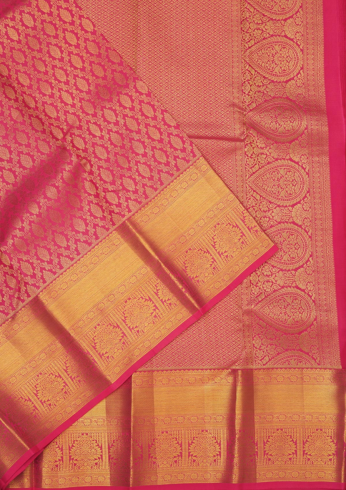 Pink Zariwork Pure Silk Saree-Koskii