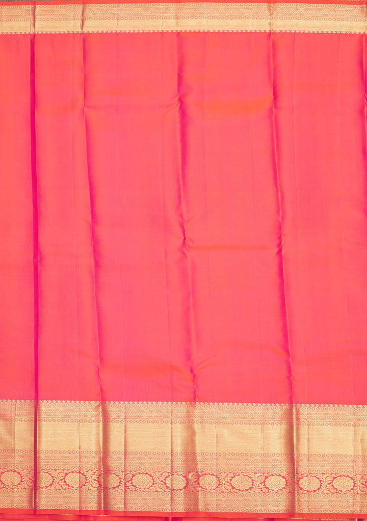 Orange Zariwork Pure Silk Saree-Koskii