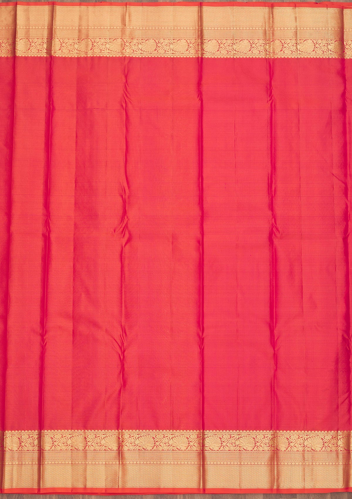 Orange Zariwork Pure Silk Saree-Koskii