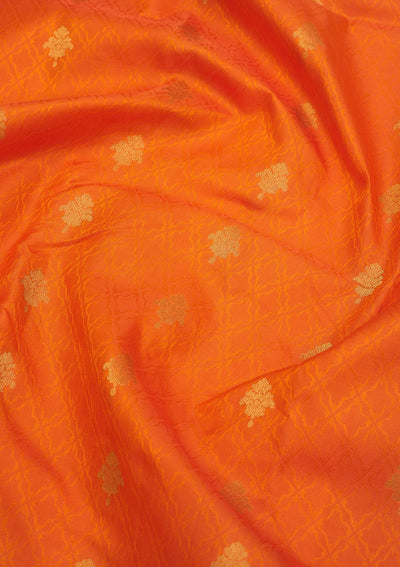 Orange Zariwork Pure Silk Saree