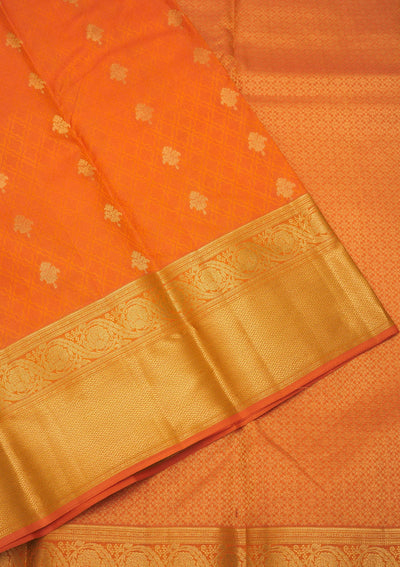 Orange Zariwork Pure Silk Saree