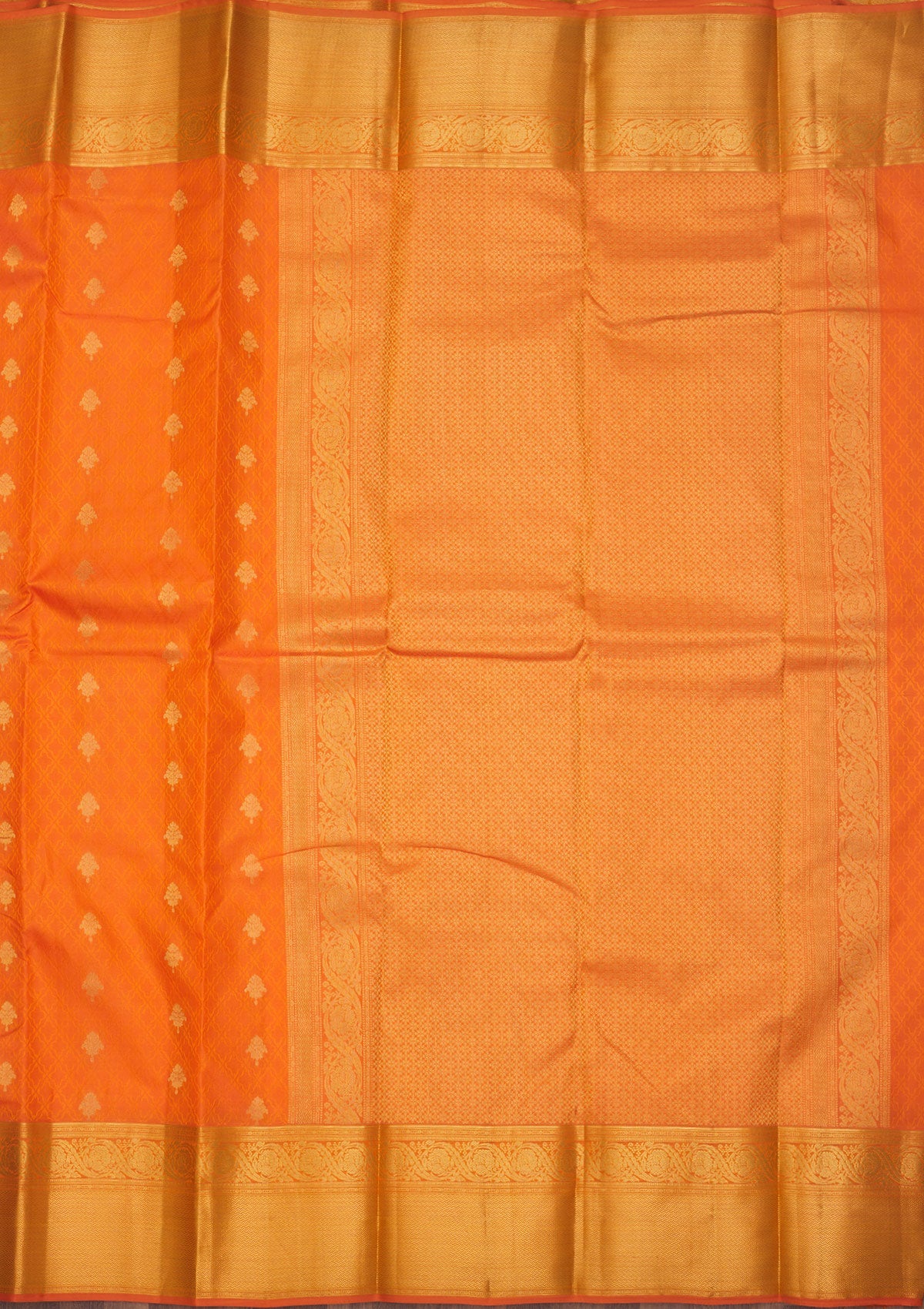 Orange Zariwork Pure Silk Saree