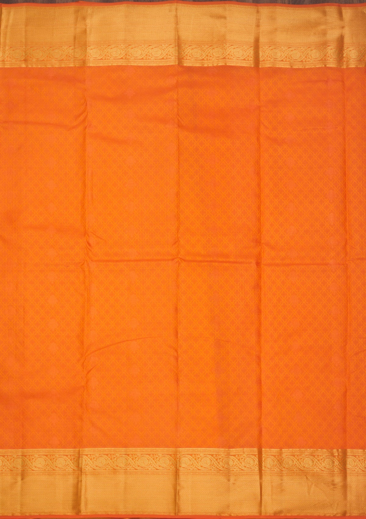 Orange Zariwork Pure Silk Saree