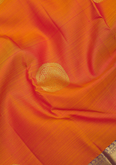 Orange Zariwork Pure Silk Saree