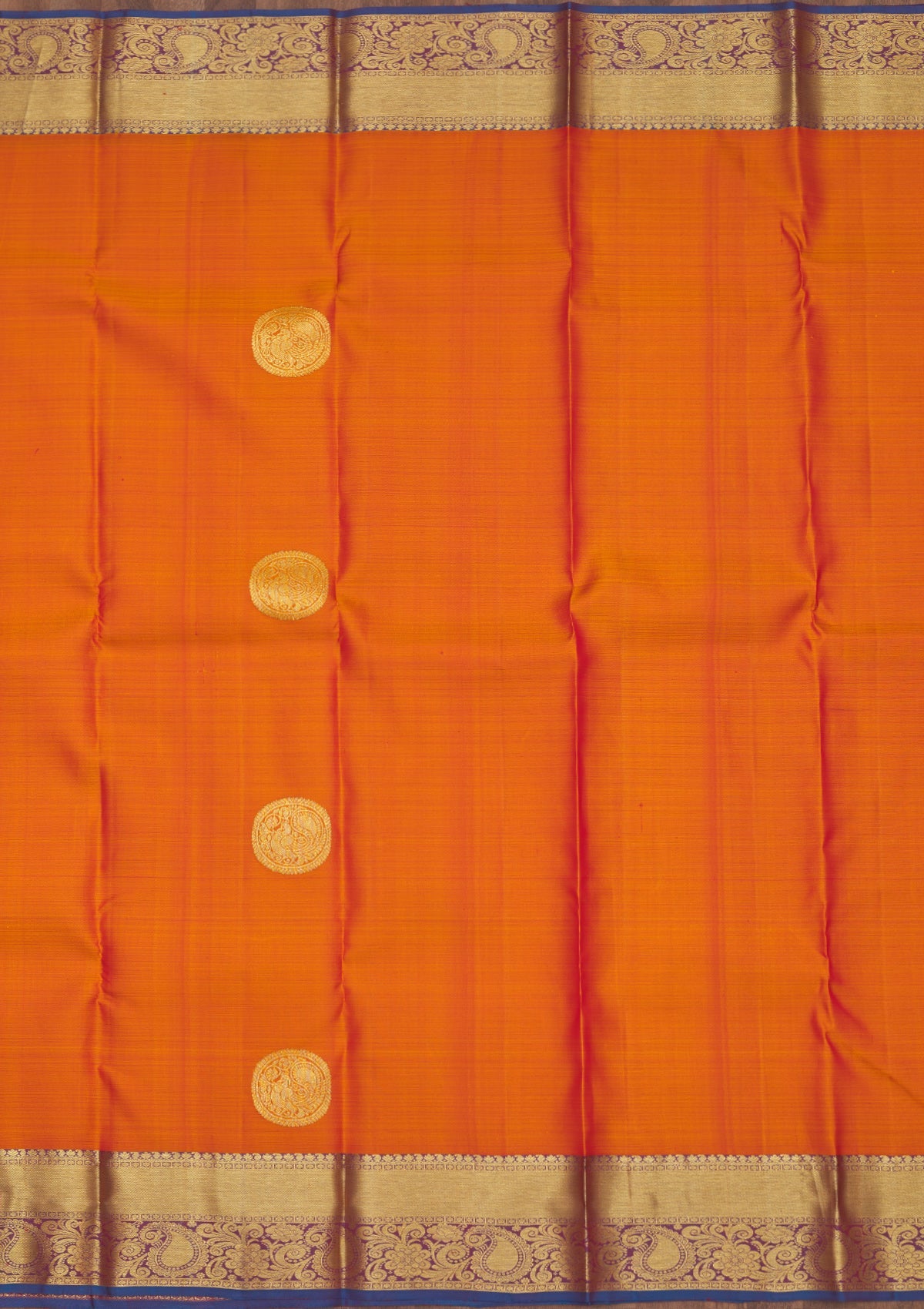 Orange Zariwork Pure Silk Saree