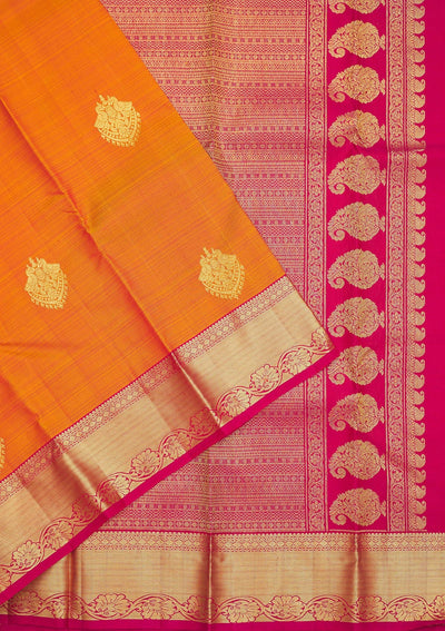 Orange Zariwork Pure Silk Saree