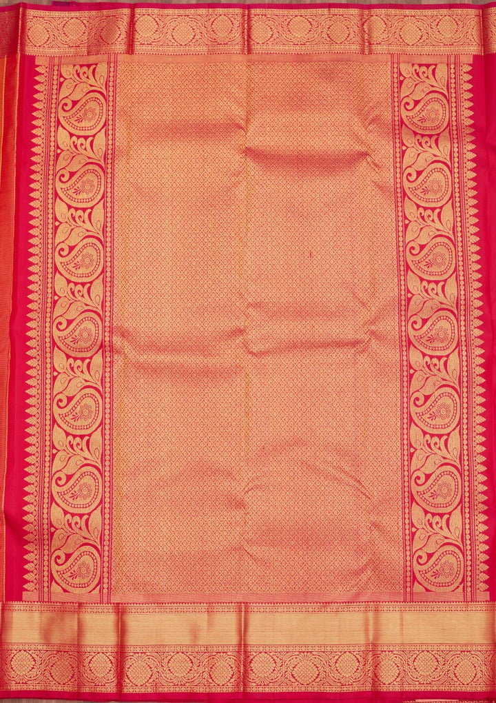 Orange Zariwork Pure Silk Saree