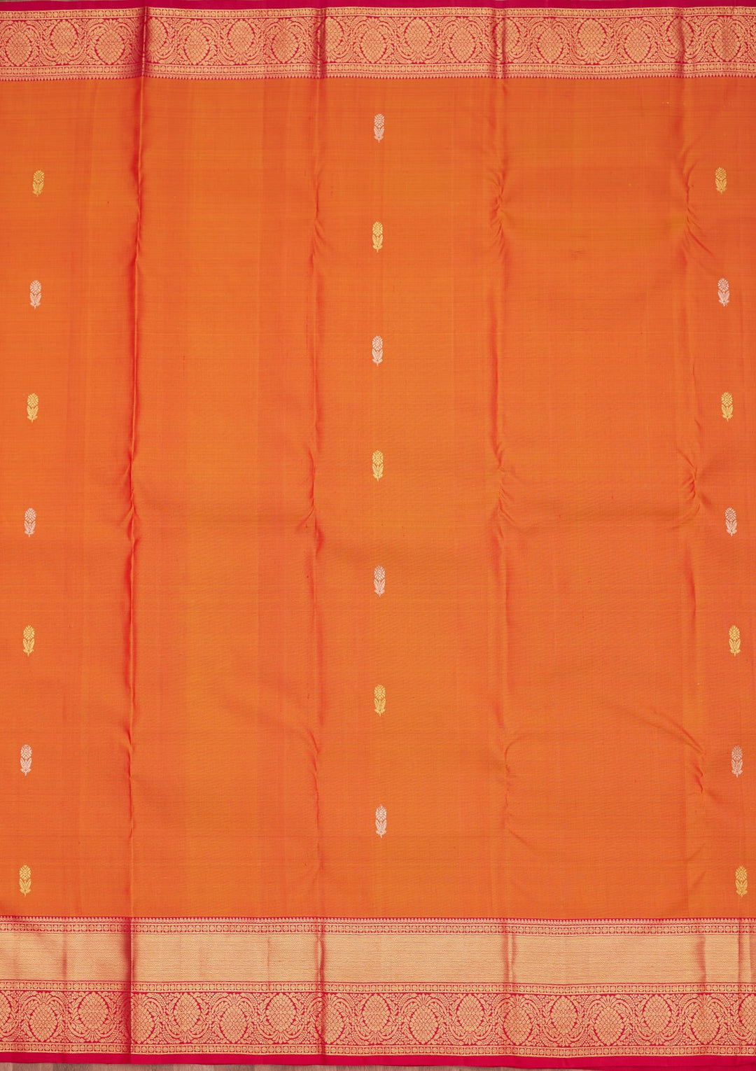 Orange Zariwork Pure Silk Saree