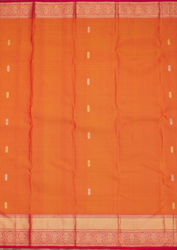 Orange Zariwork Pure Silk Saree