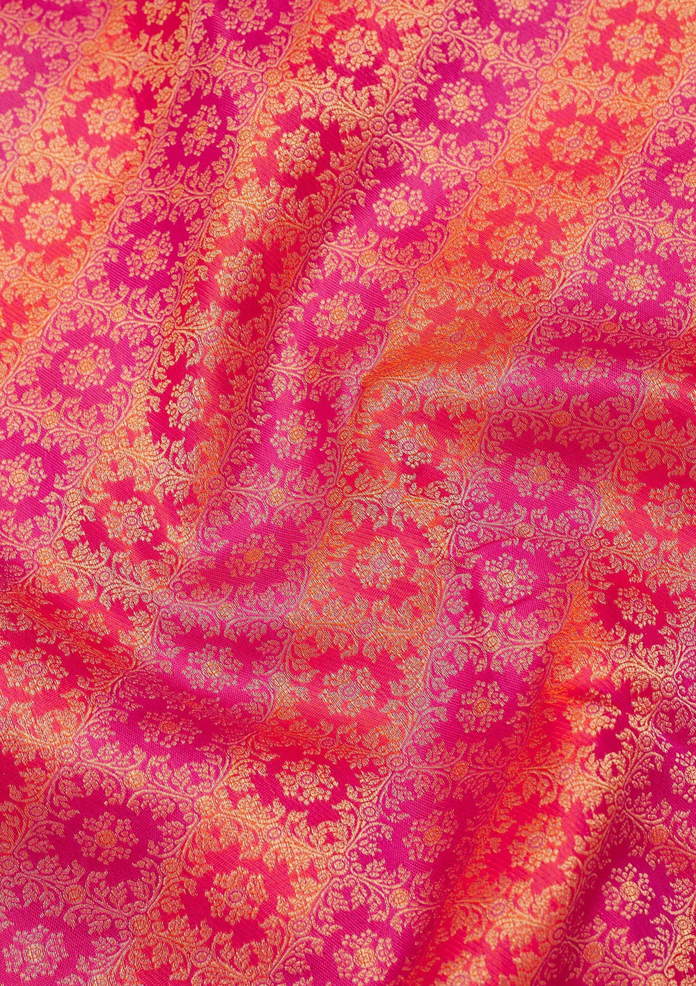 Orange Zariwork Pure Silk Saree-Koskii