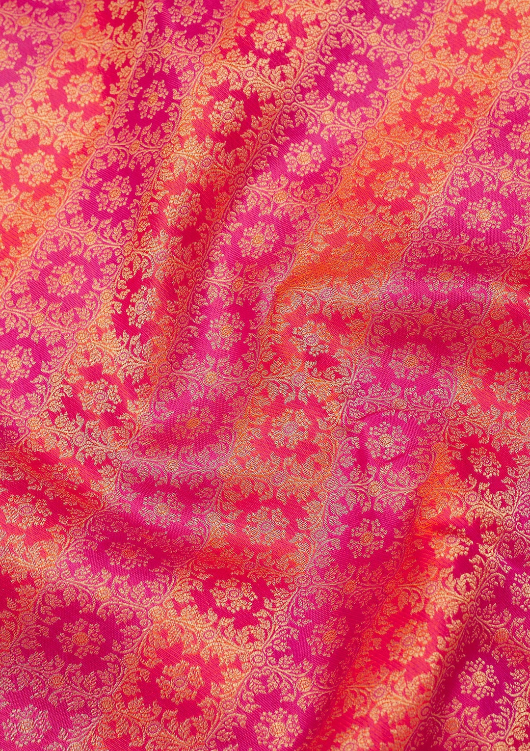 Orange Zariwork Pure Silk Saree-Koskii