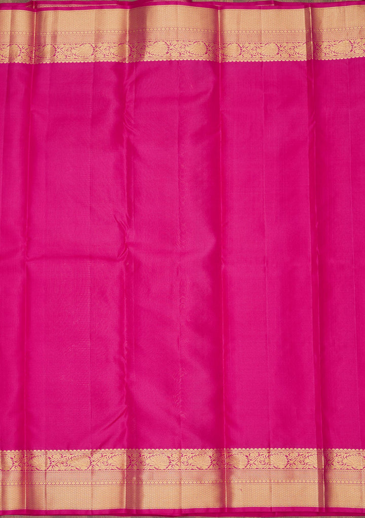 Orange Zariwork Pure Silk Saree-Koskii