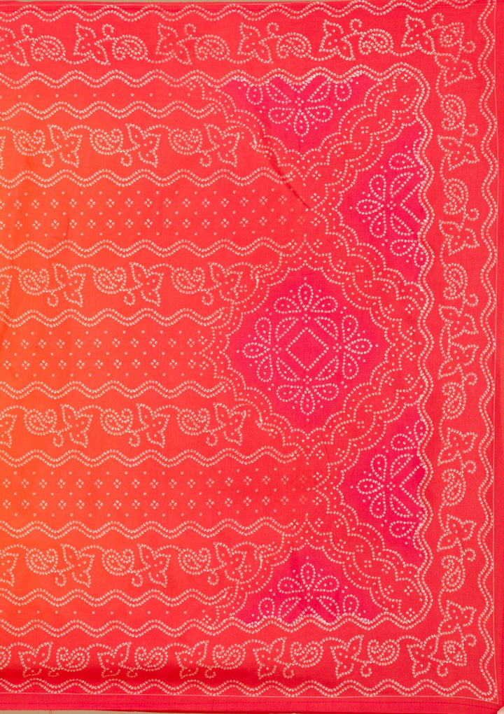Orange Zariwork Semi Crepe Readymade Salwar Suit