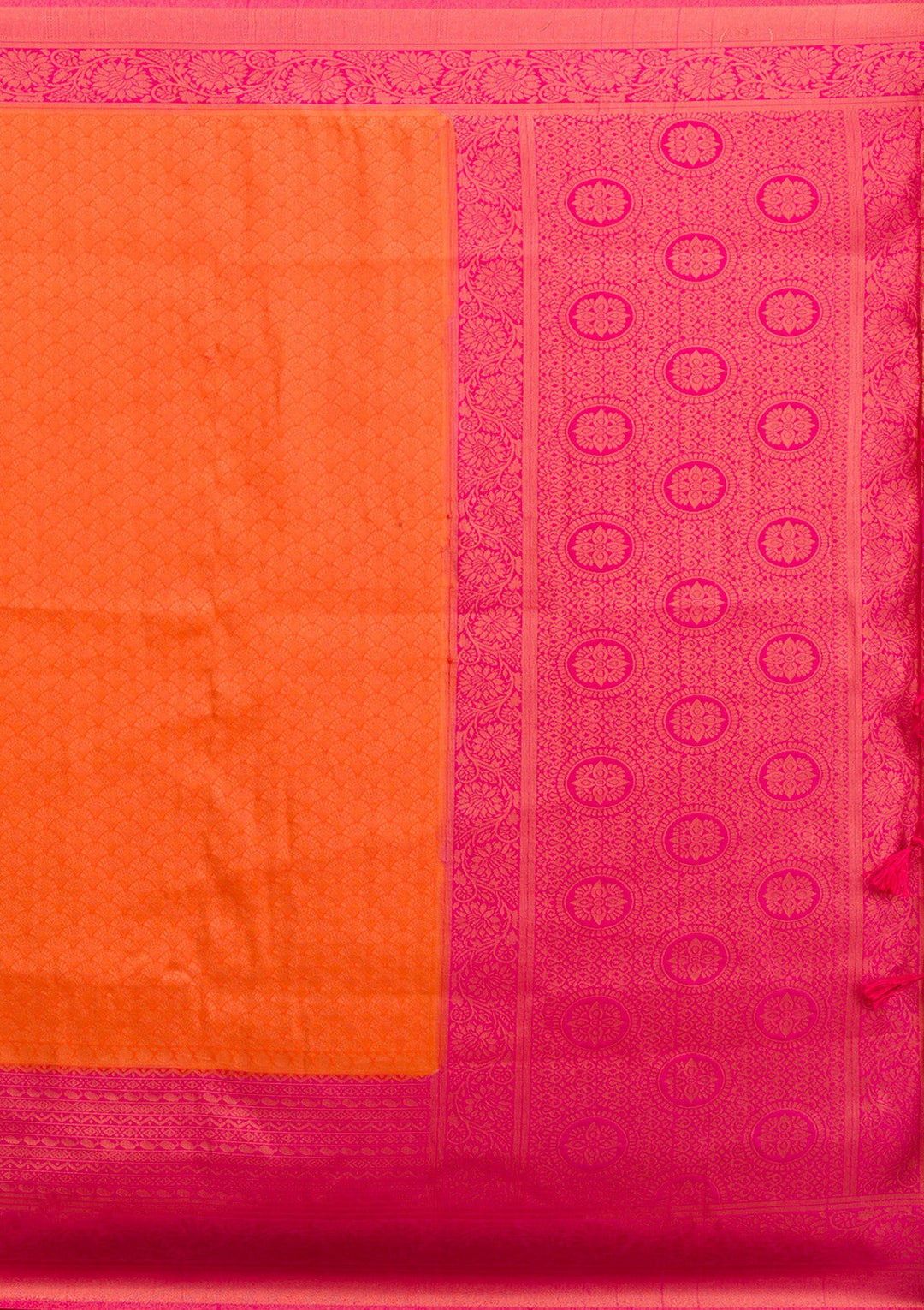 Orange Zariwork Soft Silk Saree