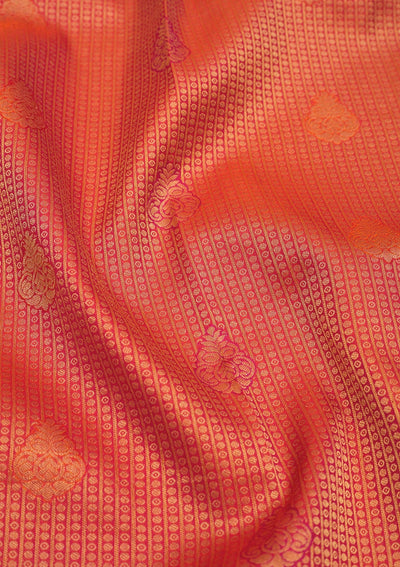 Orange Zariwork Pure Silk Saree