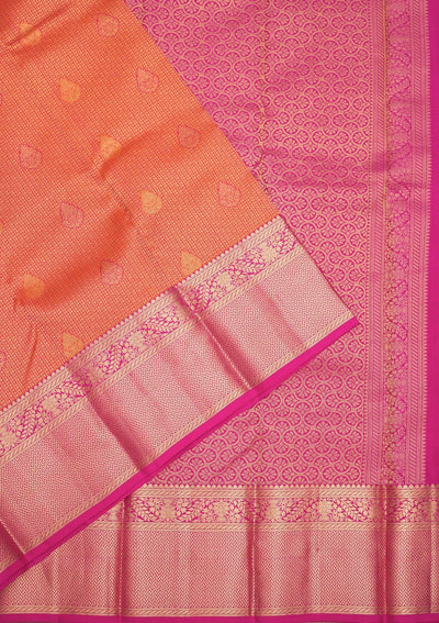 Orange Zariwork Pure Silk Saree