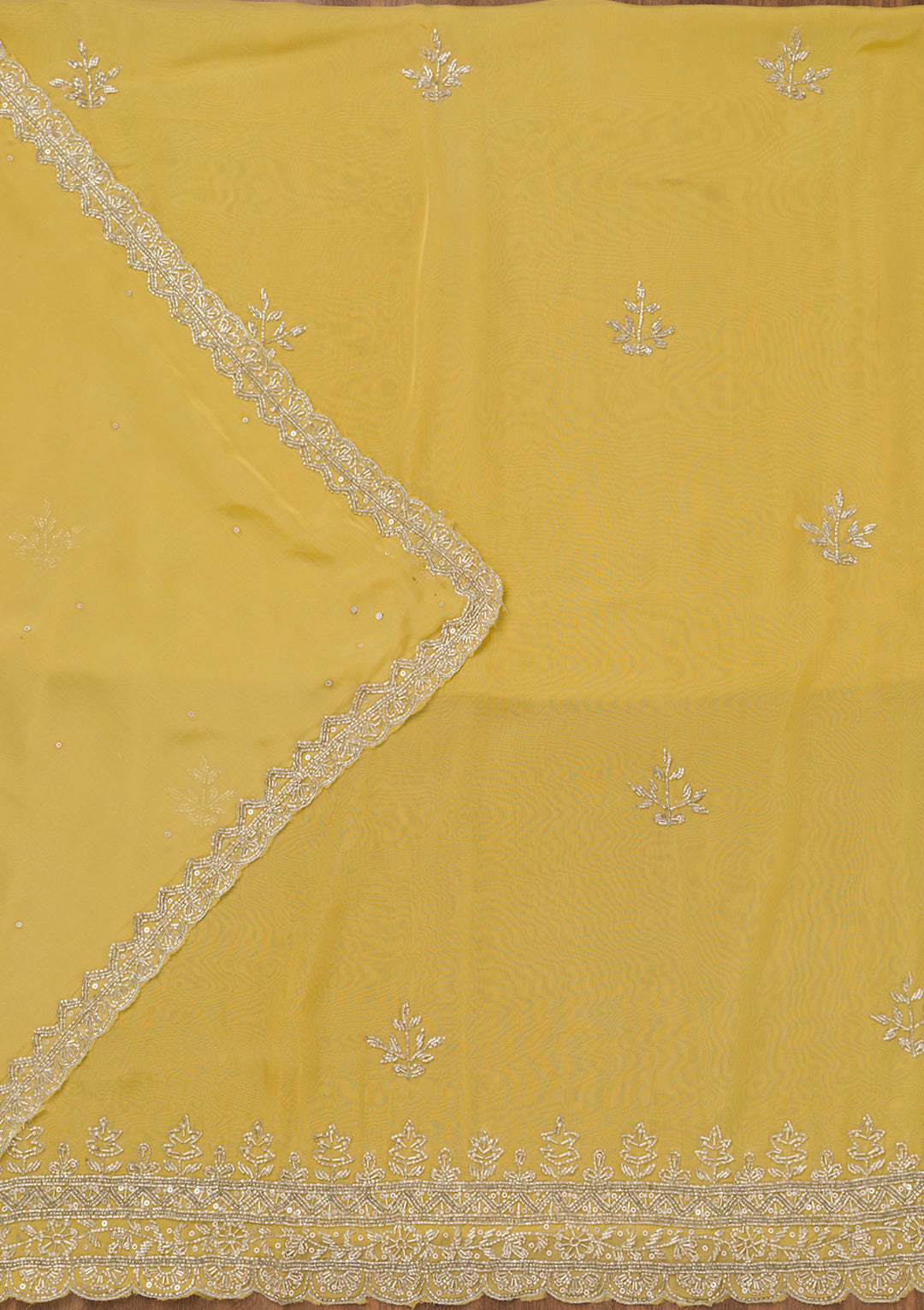 Parrot Green Stonework Tissue Unstitched Salwar Suit