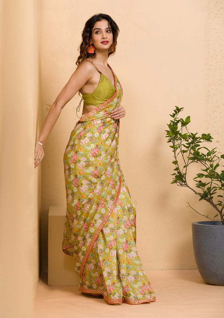 Black Swarovski Semi Crepe Designer Saree-Koskii