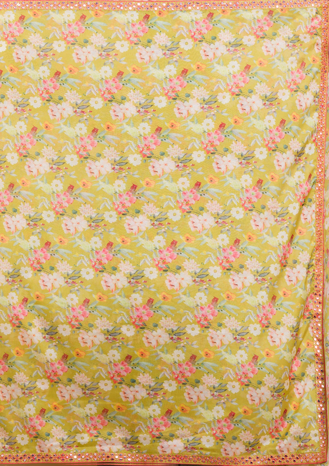 Beige Sequins Net Designer Saree-Koskii