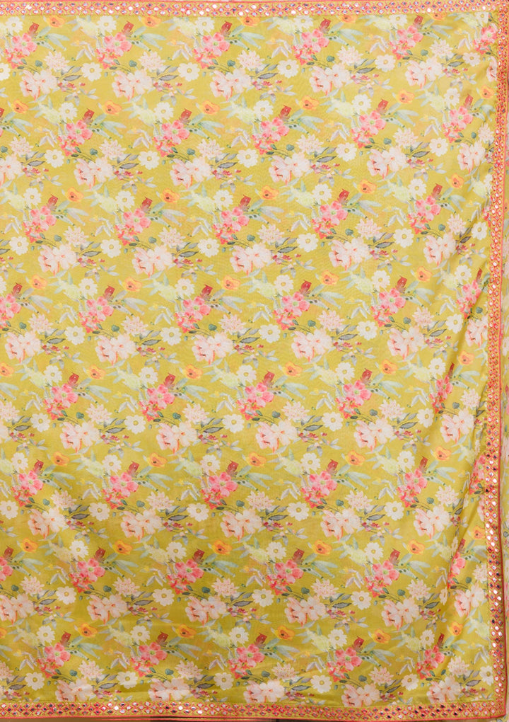 Beige Sequins Net Designer Saree-Koskii