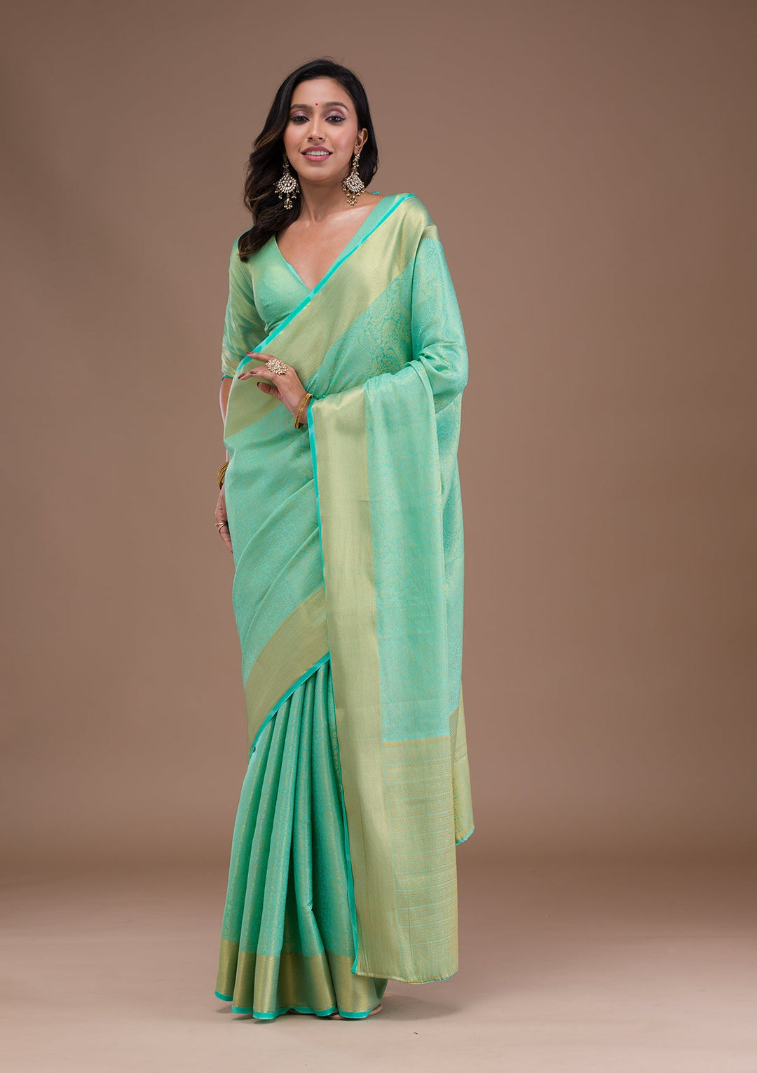Red Zariwork Banarasi Silk Saree-Koskii