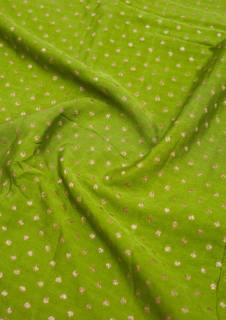 Parrot Green Zariwork Art Silk Saree